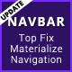 Navbar - Top Fixed Google Materialize Navigation