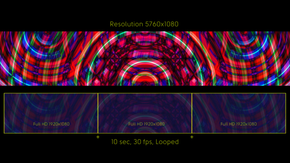 Dynamic Waves from Colorfull Psy Circles - Widescreen