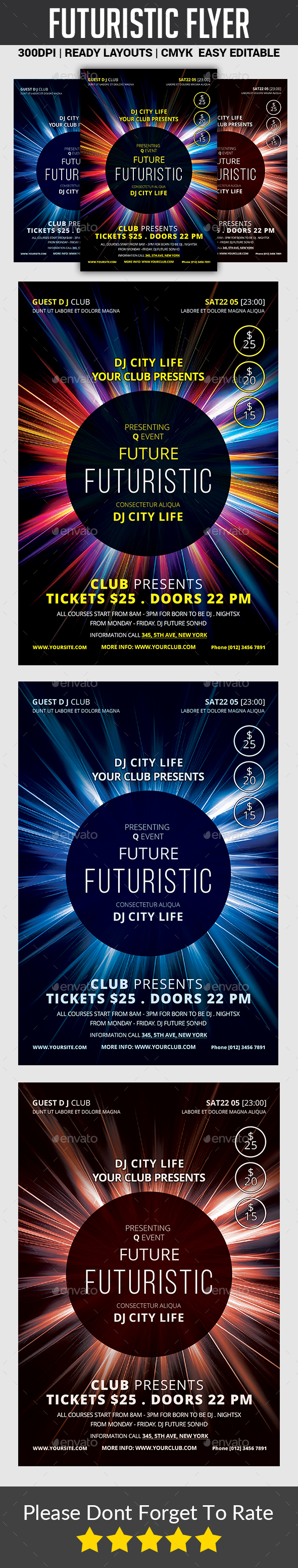 Futuristic Flyer - Clubs & Parties Events