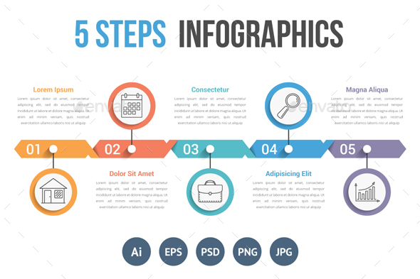 Five Steps Infographics - Infographics