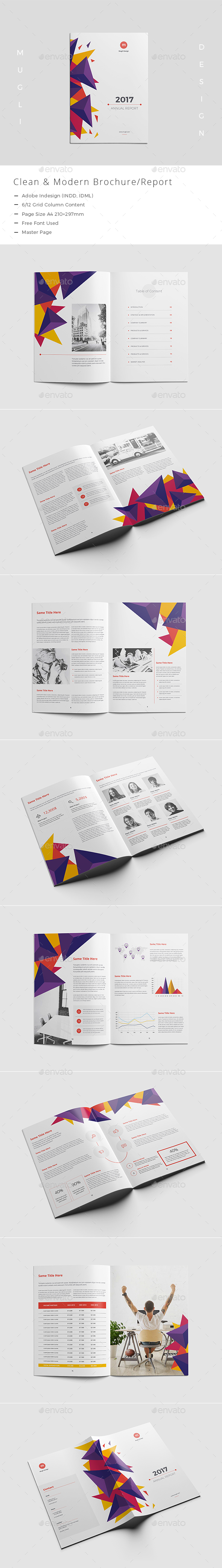 Clean & Modern Brochure/Report - Corporate Brochures