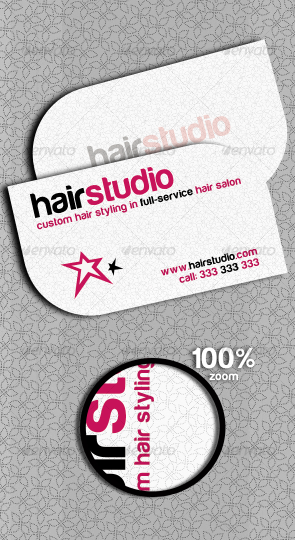 Hair Studio Personal Card - Industry Specific Business Cards