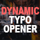 Dynamic Typography Opener - VideoHive Item for Sale