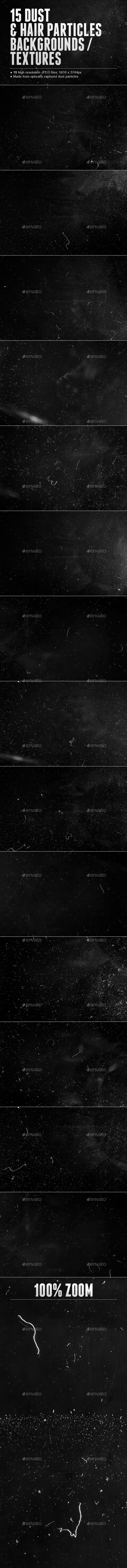 15 Dust and Hair Particles Backgrounds / Textures - Miscellaneous Textures