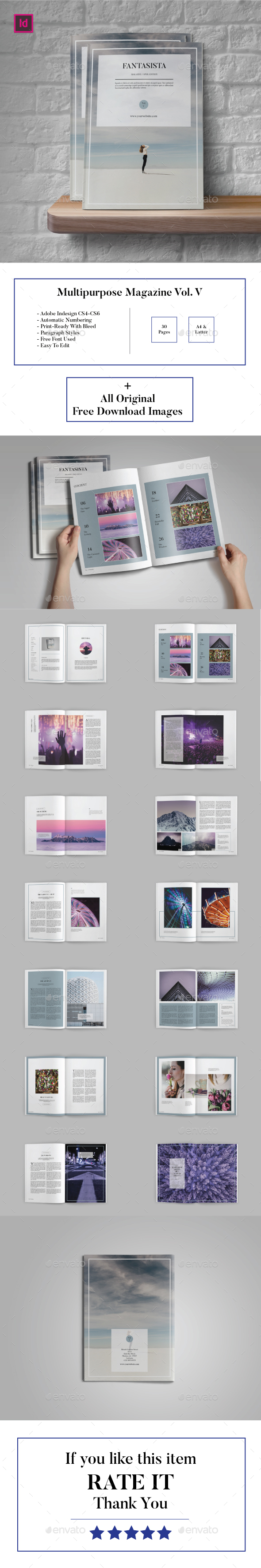 Multipurose Magazine Vol. V (Fantasista) - Magazines Print Templates