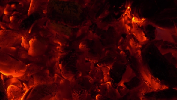 Hot Coals as Fire Background