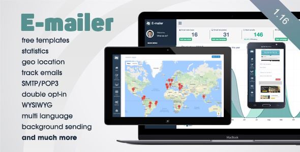 E-mailer - Newsletter & Mailing System with Analytics + GEO location - CodeCanyon Item for Sale