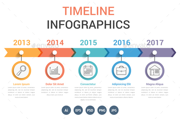 infographic timeline psd
