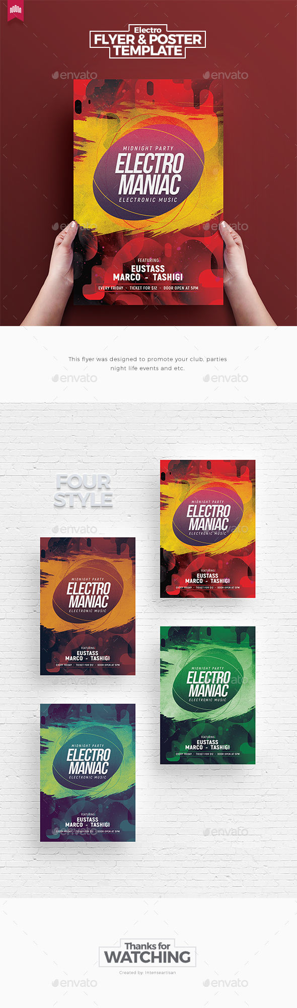 Electro Maniac - Flyer Template - Clubs & Parties Events