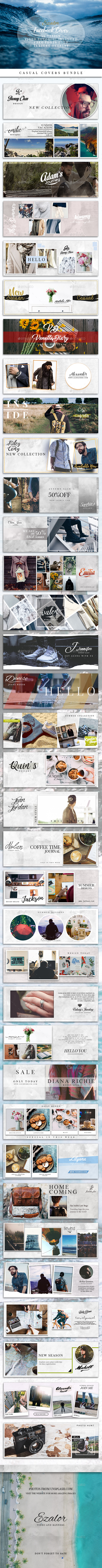 Casual Facebook Covers Bundle - Facebook Timeline Covers Social Media