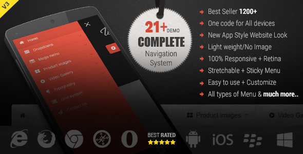 Web Slide - Responsive Mega Menu for Bootstrap 3+ - CodeCanyon Item for Sale