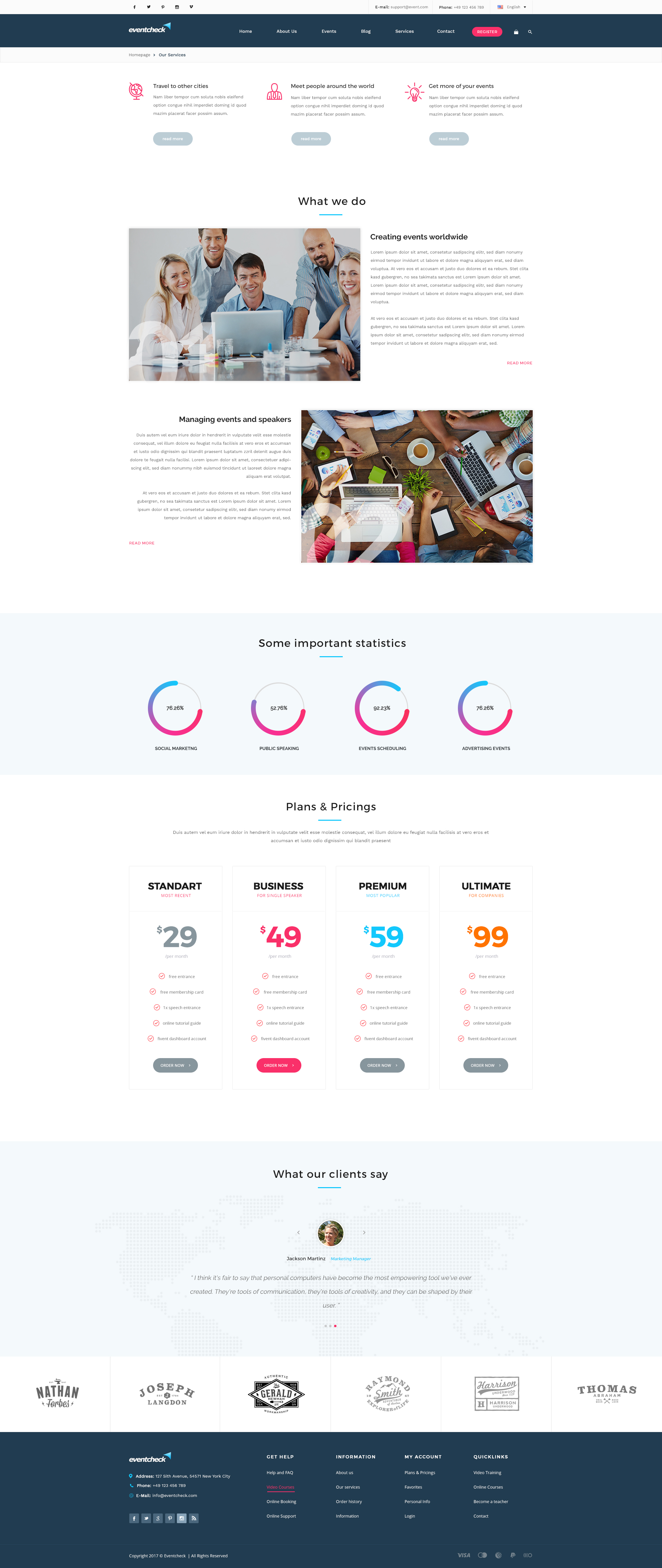 Eventcheck - Meeting, Conference & Event PSD template