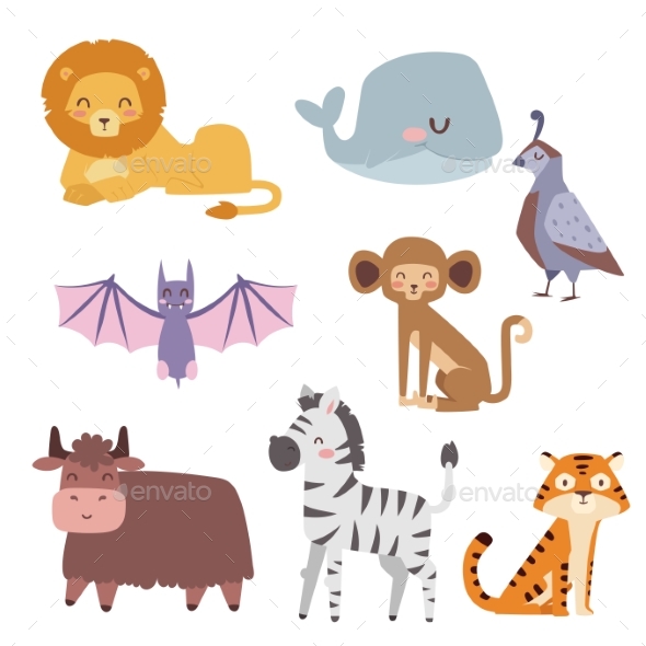 Zoo Cartoon Animals - Animals Characters