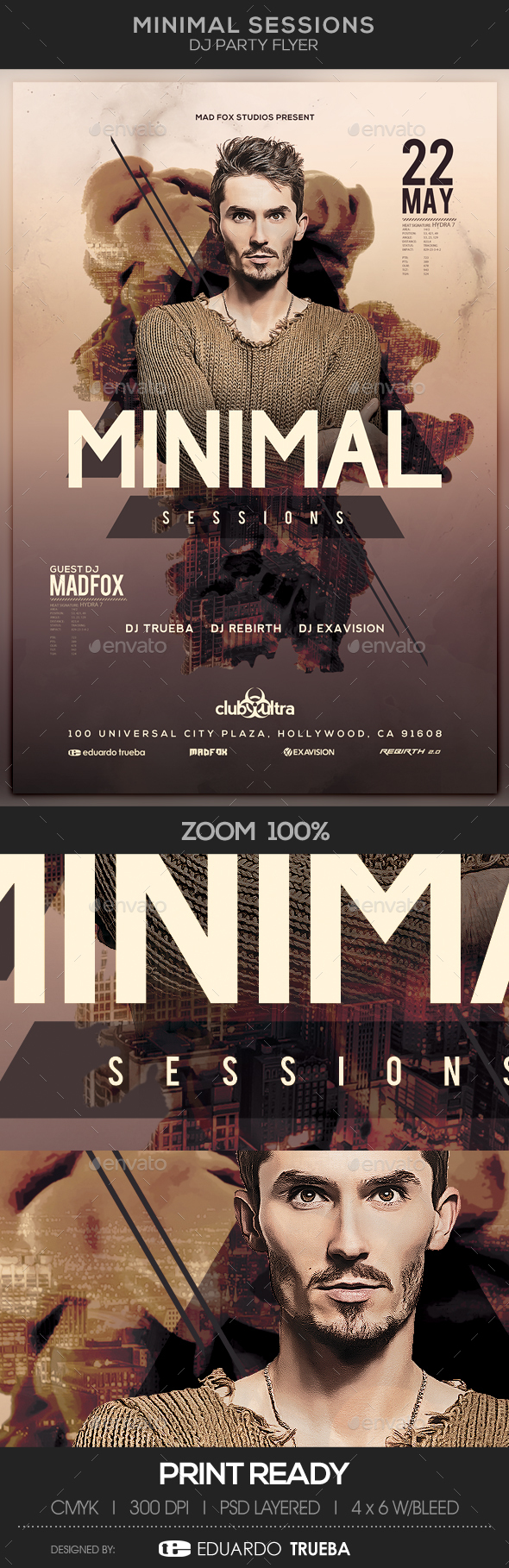 Minimal Sessions Dj Party Flyer - Clubs & Parties Events
