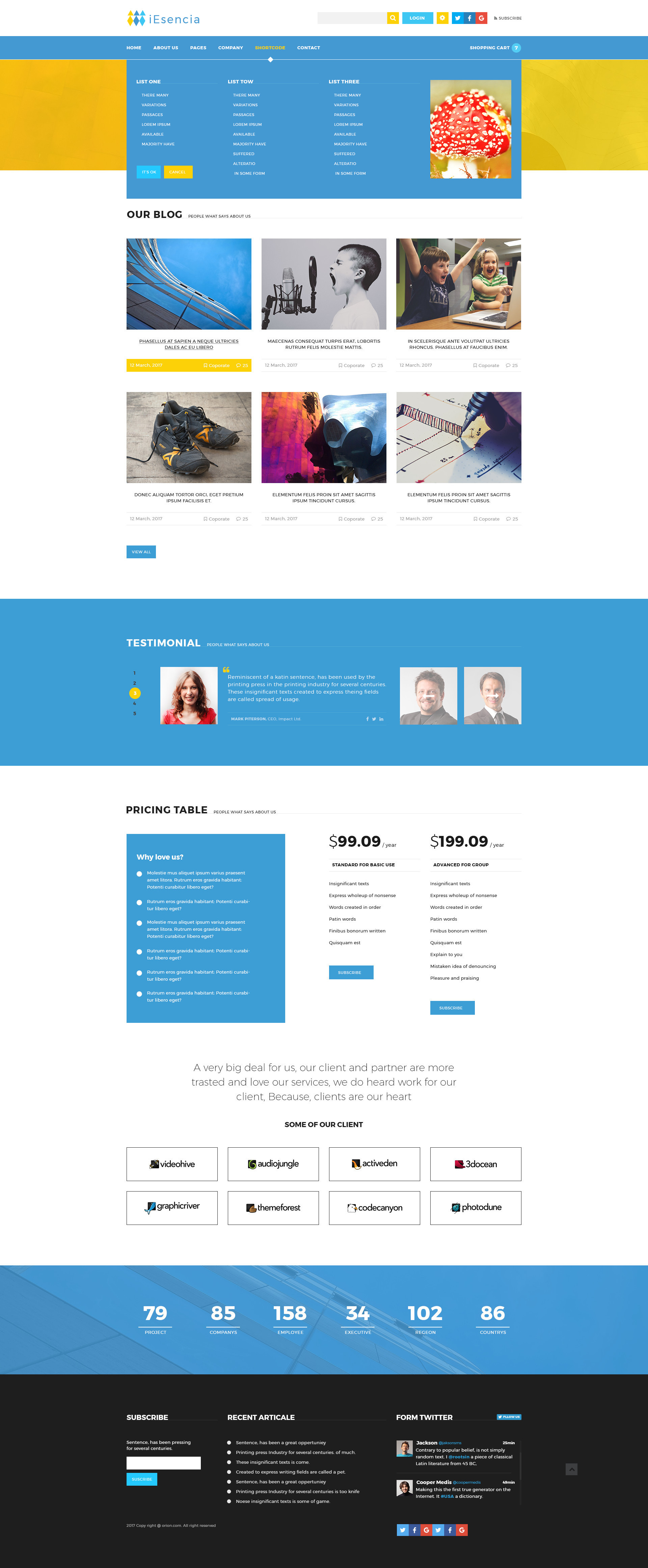 iEsencia Multipurpose Corporate PSD Template by LinearTheme | ThemeForest