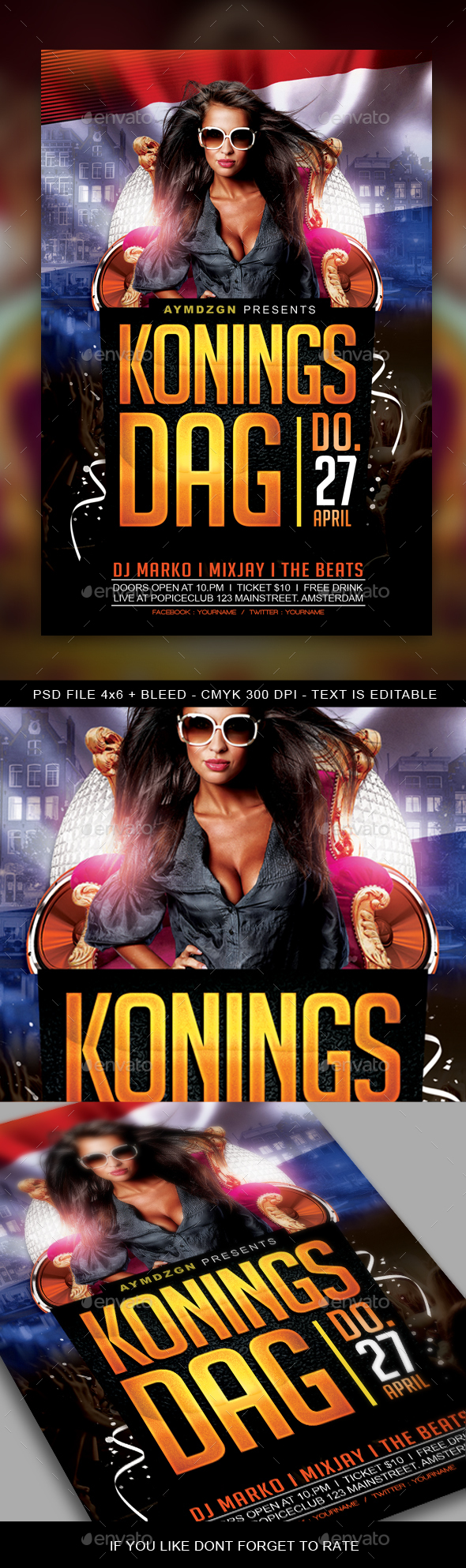 Koningsdag Flyer - Events Flyers