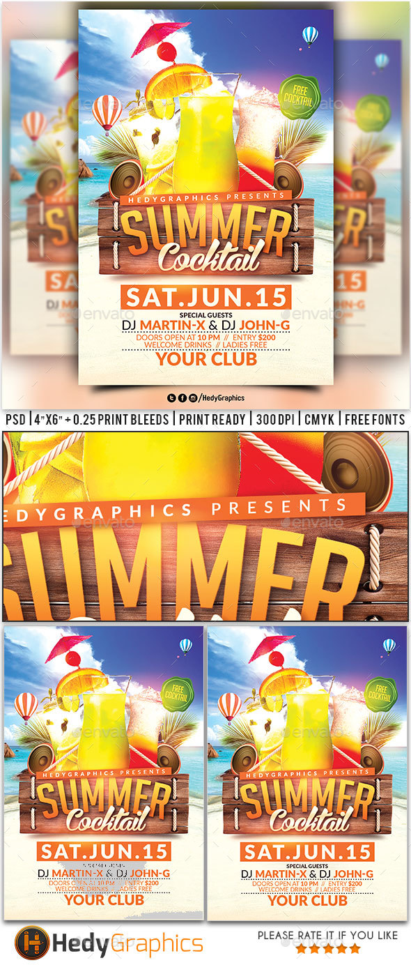 Summer Cocktail Flyer