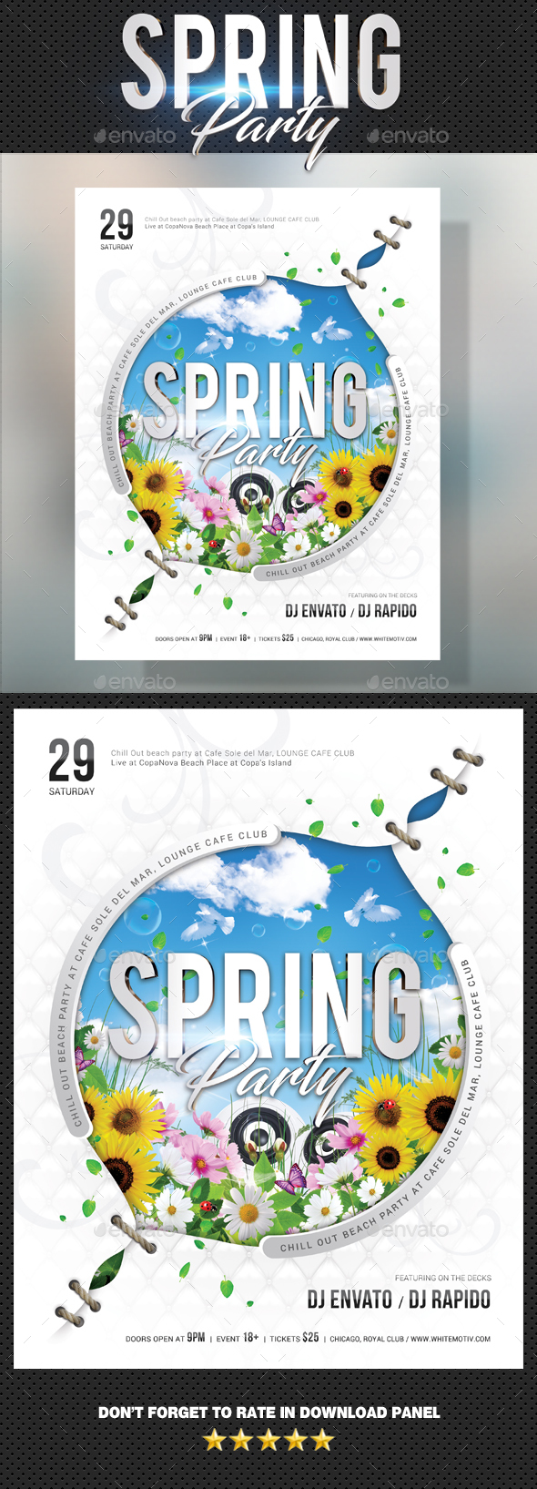 Spring Party Flyer - Clubs & Parties Events