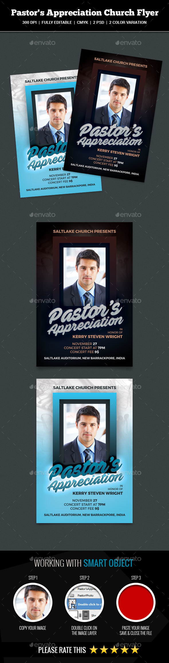 Pastor's Appreciation Church Flyer - Church Flyers