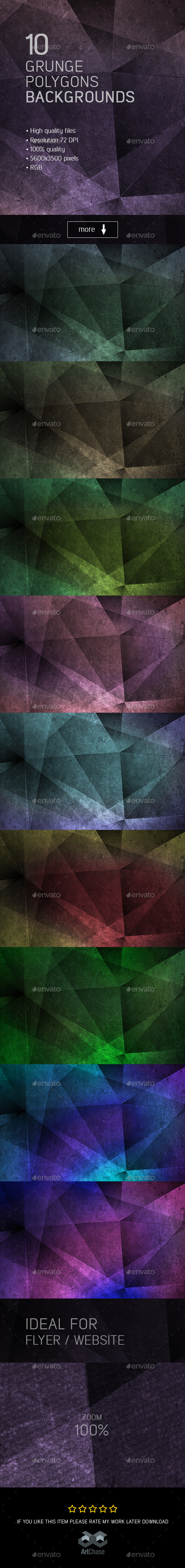 Grunge Polygons Backgrounds - Backgrounds Graphics