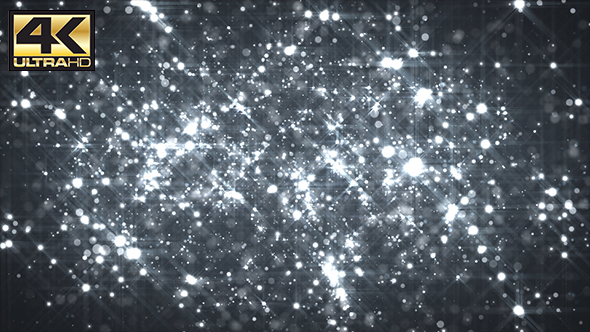 Abstract Silver Particles Glitter Background 4K