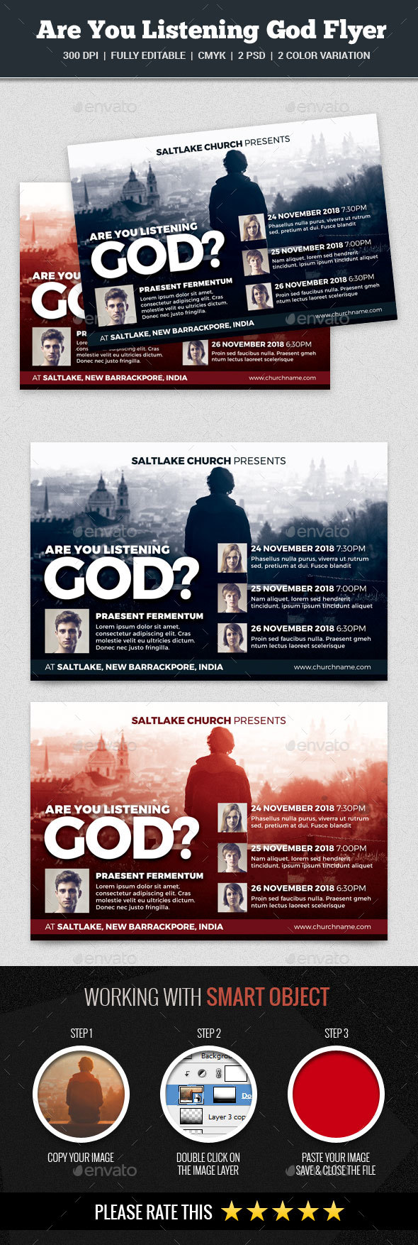 Are You Listening God Flyer - Church Flyers