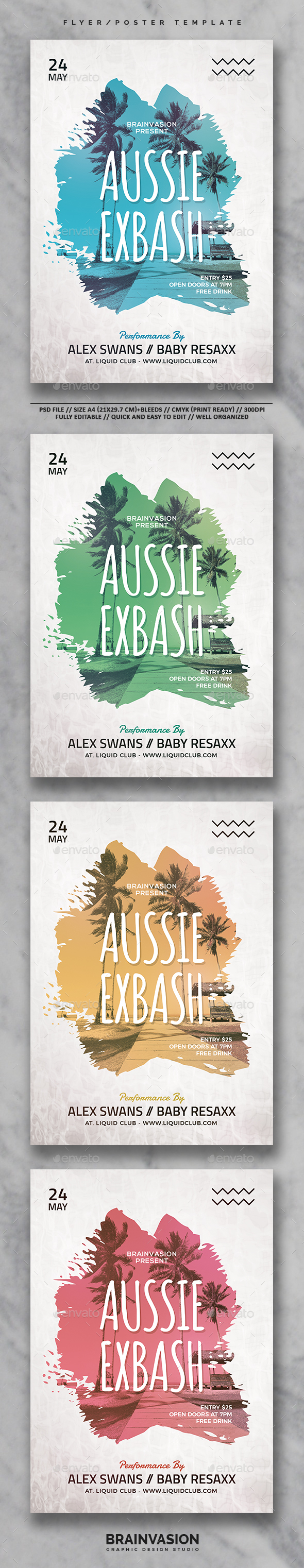 Hipster Flyer/Poster Template Vol.06 - Concerts Events