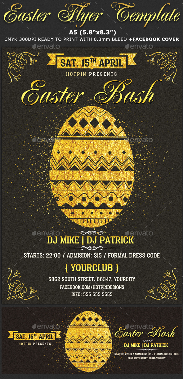 Easter Party Flyer Template - Clubs & Parties Events
