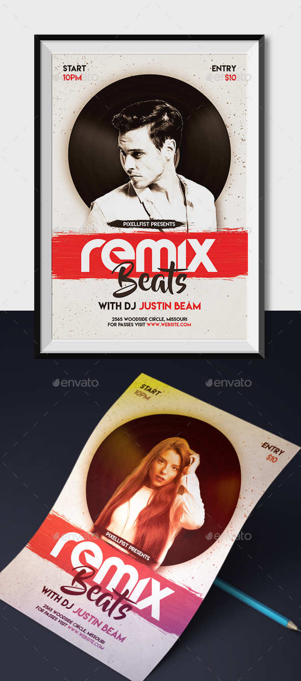 Remix Beats Party Flyer - Clubs & Parties Events