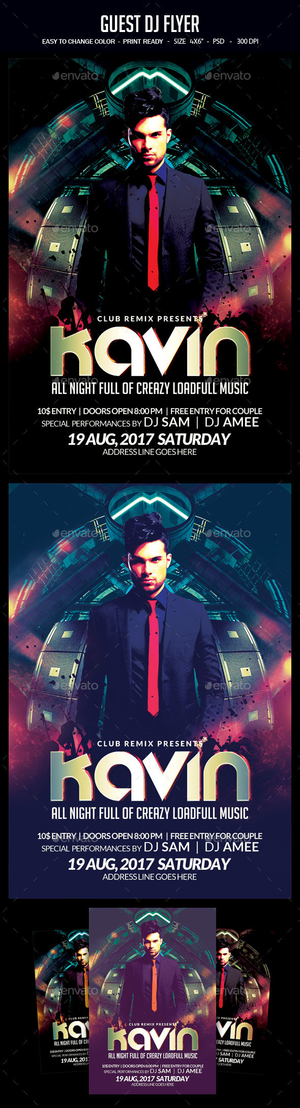 Guest DJ Flyer - Clubs & Parties Events