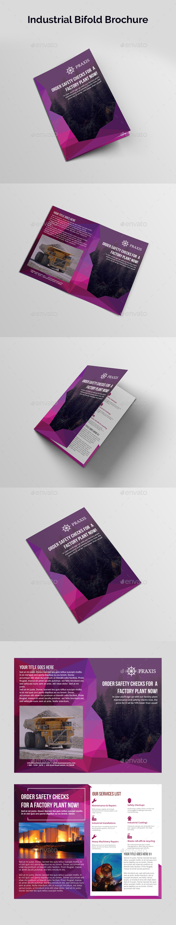 Industrial Bifold Brochure - Brochures Print Templates