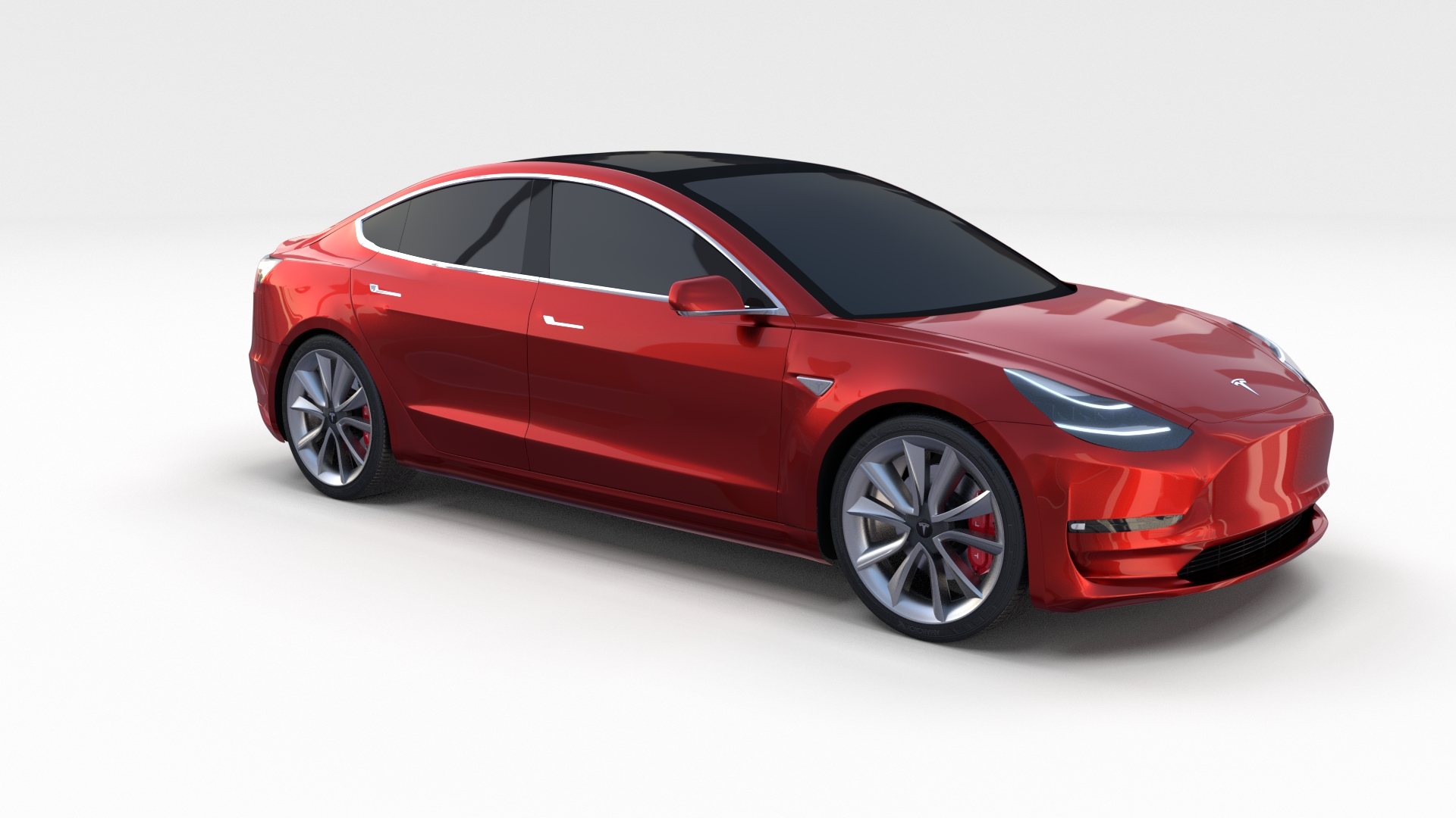 Tesla Model 3 Red By Dragosburian Ocean Tesla Model 3 Red