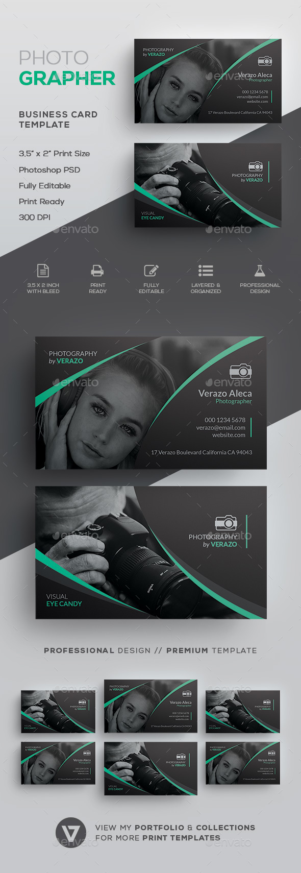 Photography Business Card Template - Industry Specific Business Cards