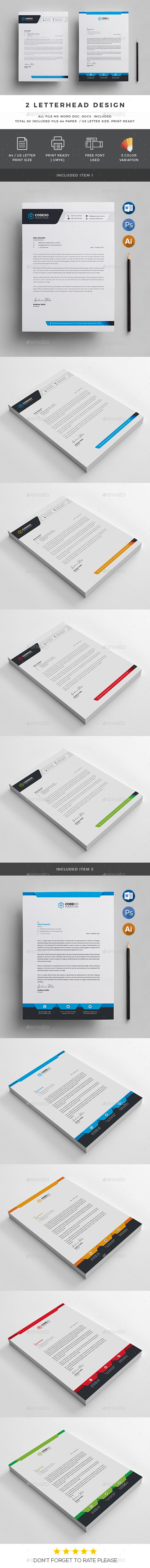 Letterhead Template - Stationery Print Templates
