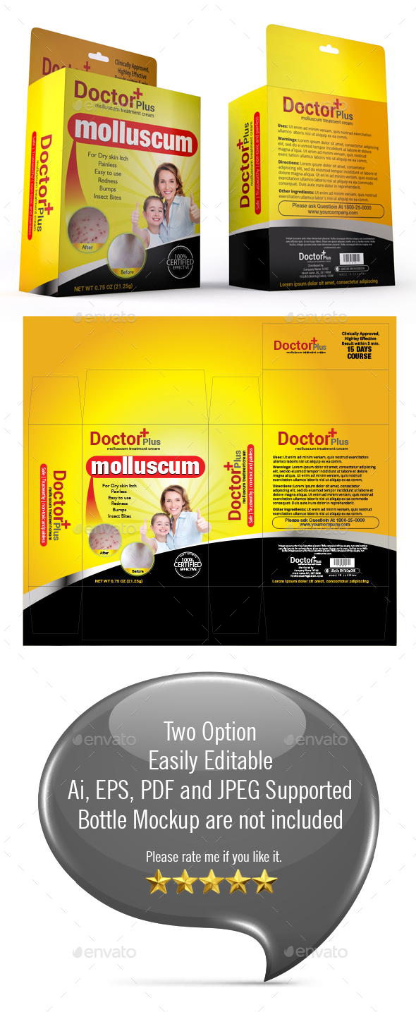 Medicine Box Template - Packaging Print Templates