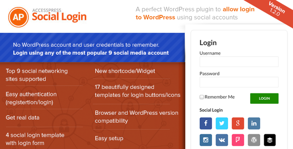 AccessPress Social Login - CodeCanyon Item for Sale