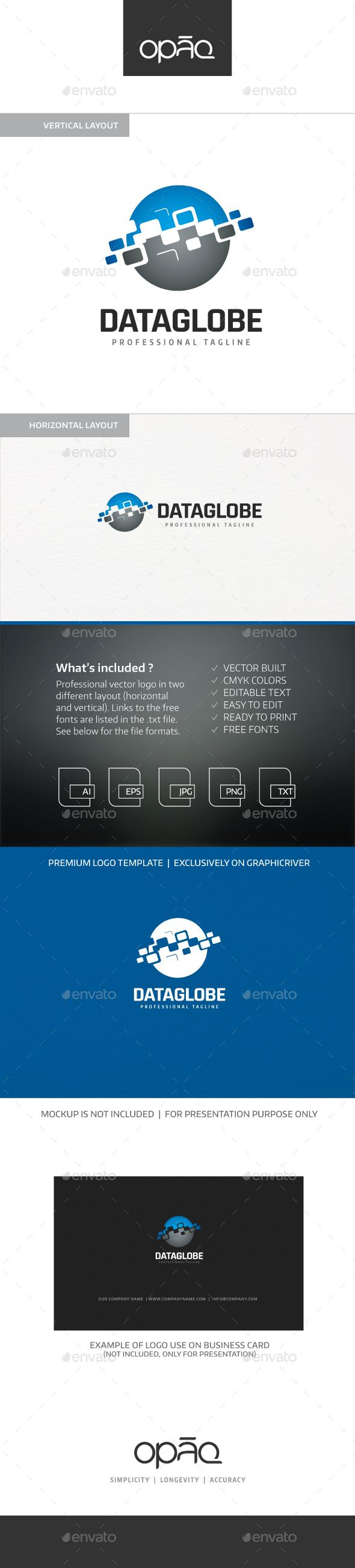 Data Globe Logo - Abstract Logo Templates