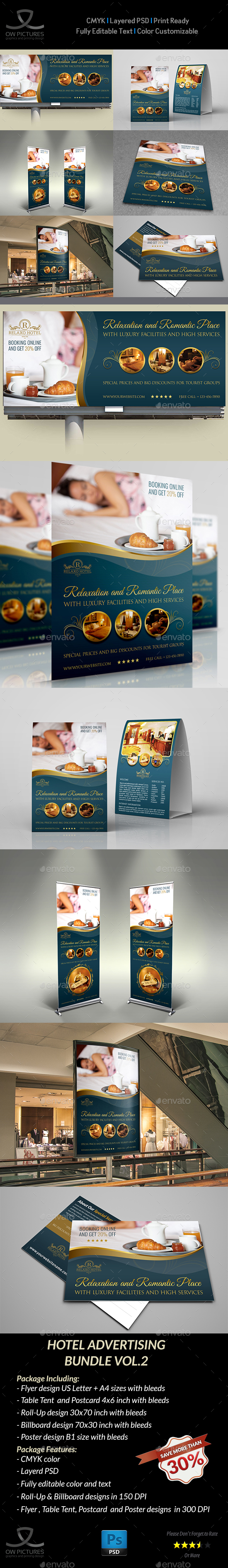 Hotel Advertising Bundle Vol.2 - Signage Print Templates