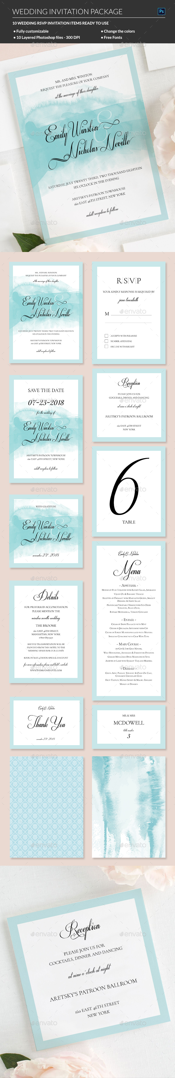 Wedding Invitation Set - Weddings Cards & Invites