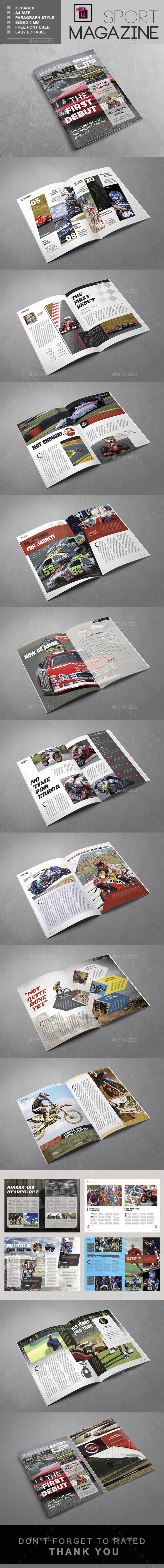 Sport Magazine Template - Magazines Print Templates