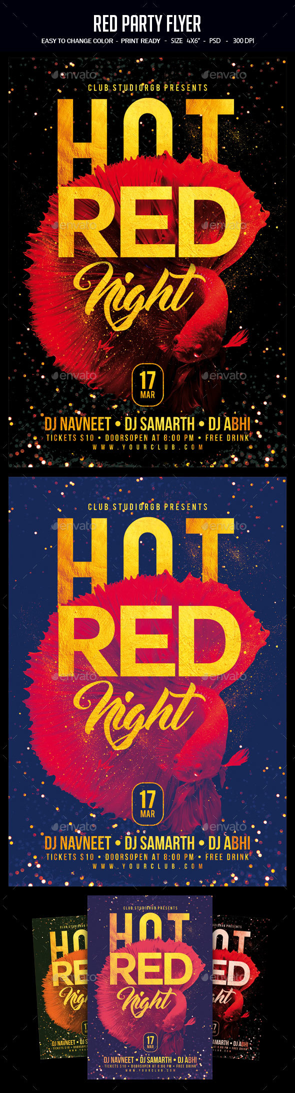 Red Party Flyer - Clubs & Parties Events