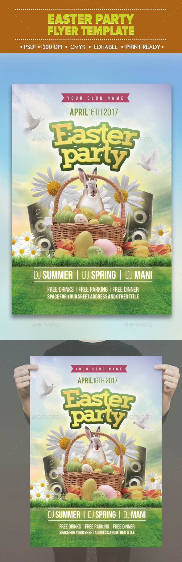 Easter Party Flyer Template - Clubs & Parties Events
