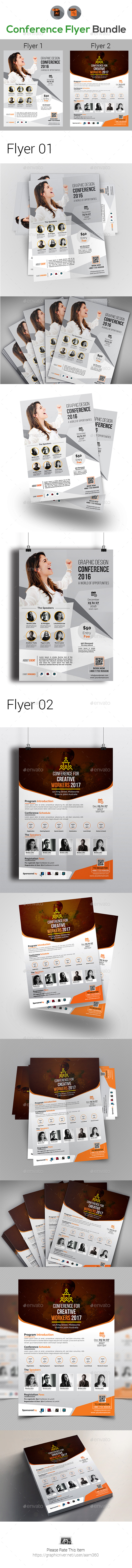 Event Summit Conference Flyers Bundle V2 - Events Flyers