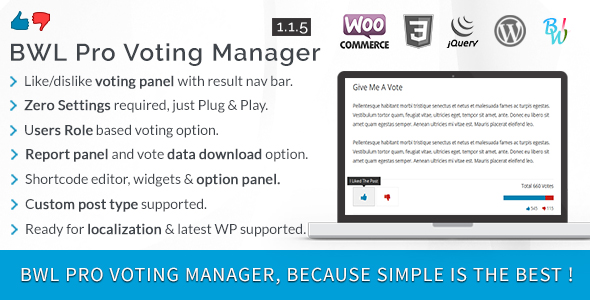 BWL Pro Voting Manager - CodeCanyon Item for Sale