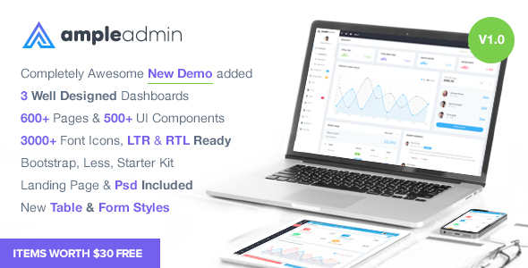 Ample Admin - Ultimate Dashboard Template - Admin Templates Site Templates