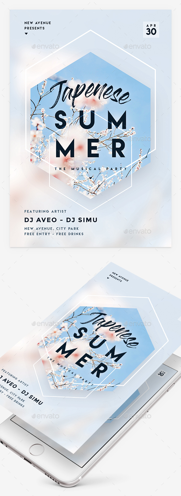 Japanese Summer Party Flyer - Clubs & Parties Events
