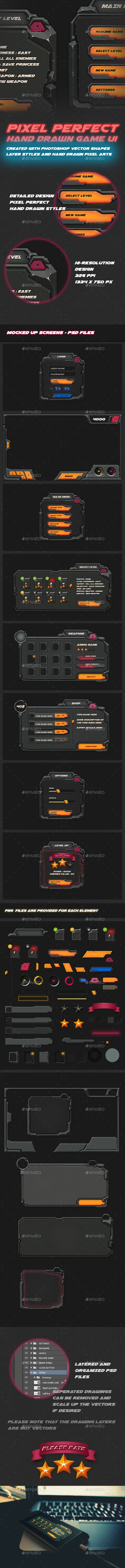 Realistic Game UI - User Interfaces Game Assets