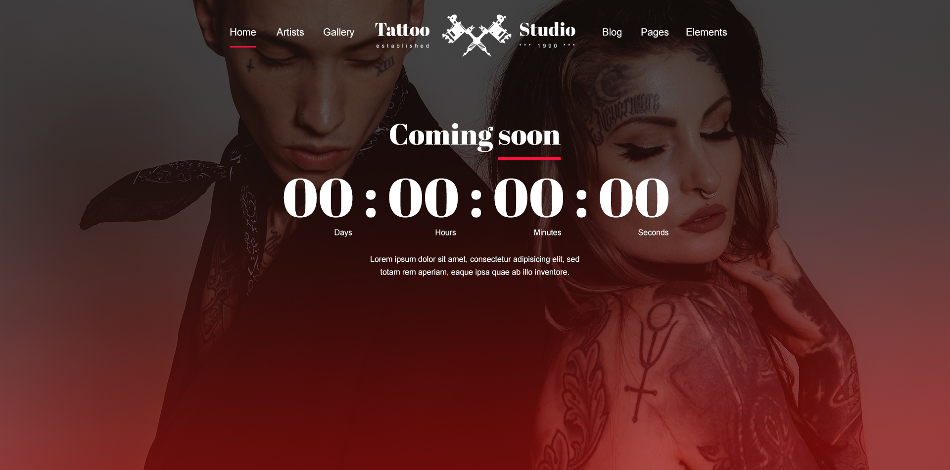 Tattoo - Tattoo Studio PSD Template