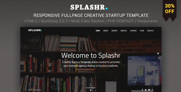 Exceptional Splashr - Responsive Multipurpose Creative Startup Template