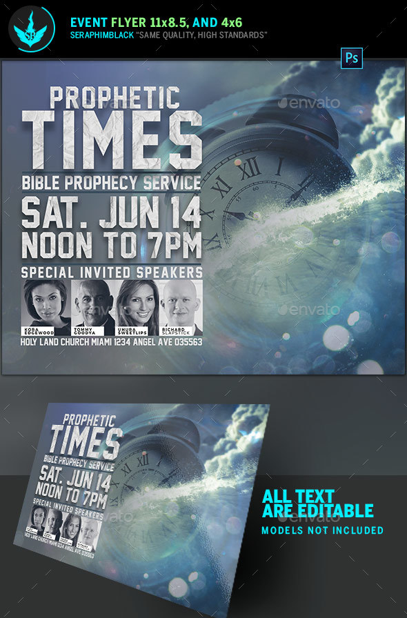 Prophetic Times Church Flyer Template - Church Flyers